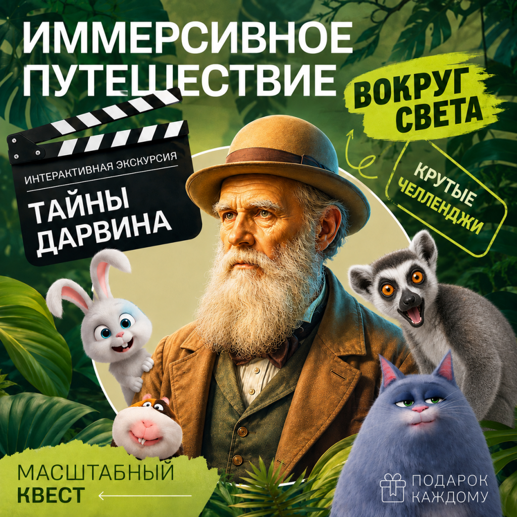Иммерсивное путешествие вокруг света: тайны Дарвина