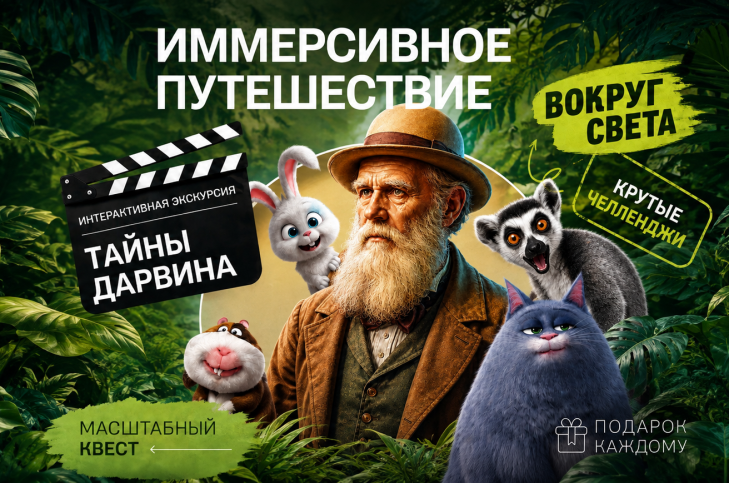 Иммерсивное путешествие вокруг света: тайны Дарвина