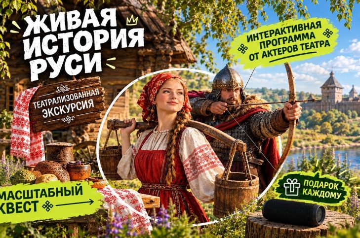 Интерактивная театрализованная экскурсия «ЖИВАЯ ИСТОРИЯ РУСИ»